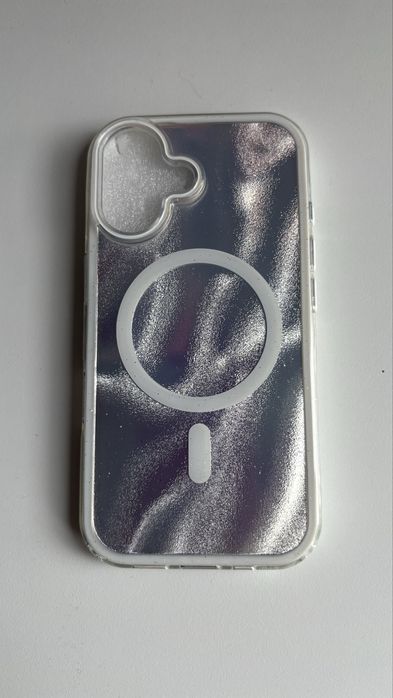 Чохол на iphone 16 сріблястий з magsafe