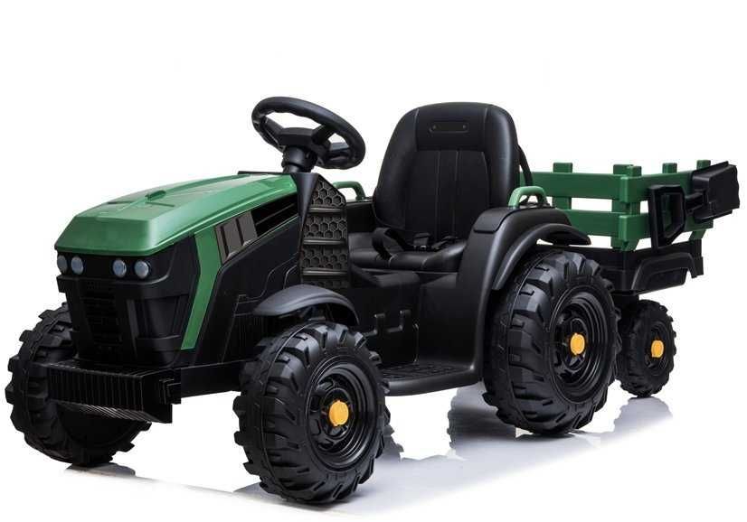 Traktor na akumulator dla dzieci Miękkie koła EVA Pilot zielony