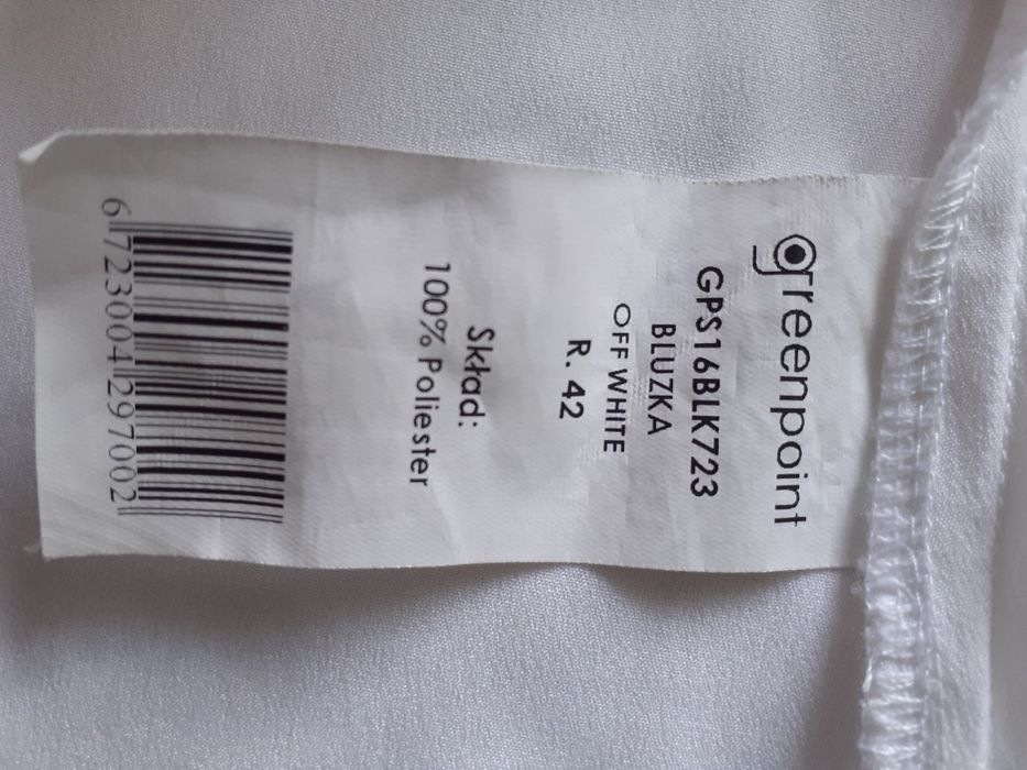 Biała bluzka damska, rękaw 3/4