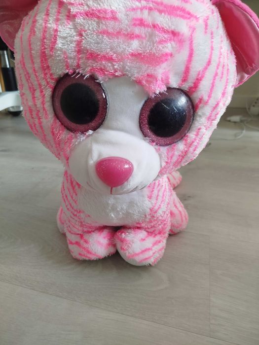 Peluche 40 cm altura tigre rosa