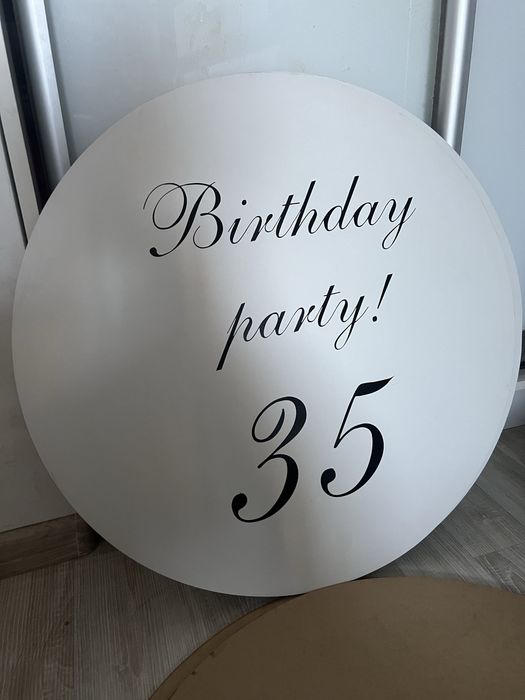 Міні-банери круги для фотозони на мольберт або як декор на каркас