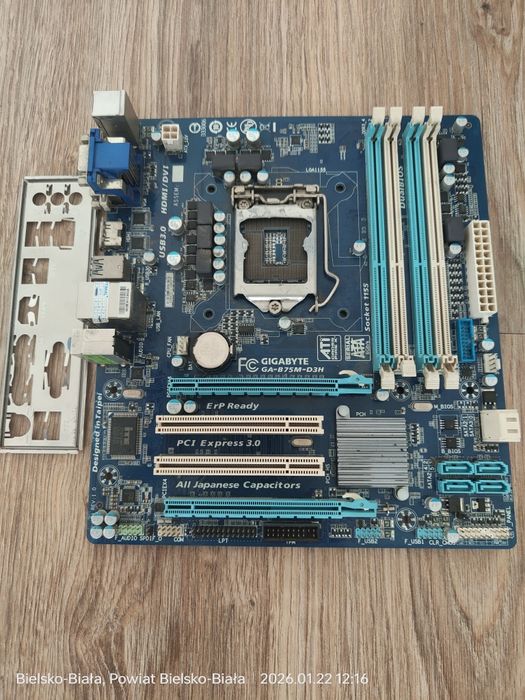Płyta Główna Gigabyte GA-B75M-D3H Socet  1155