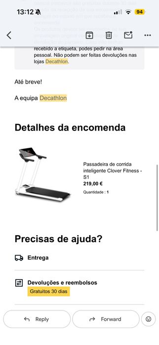 Passadeira CLOVER como nova