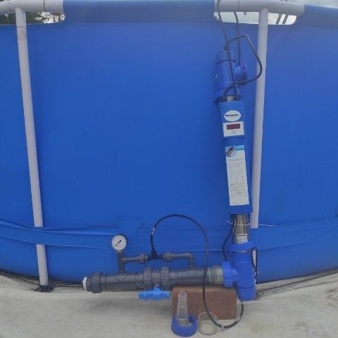 Lampa uv z ozonem do dezynfekcji wody oczka wodnego basenu blue lagoon