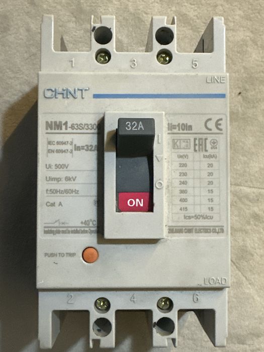 Силовий автоматичний вимикач CHINT NM1-63S/3300 32 a