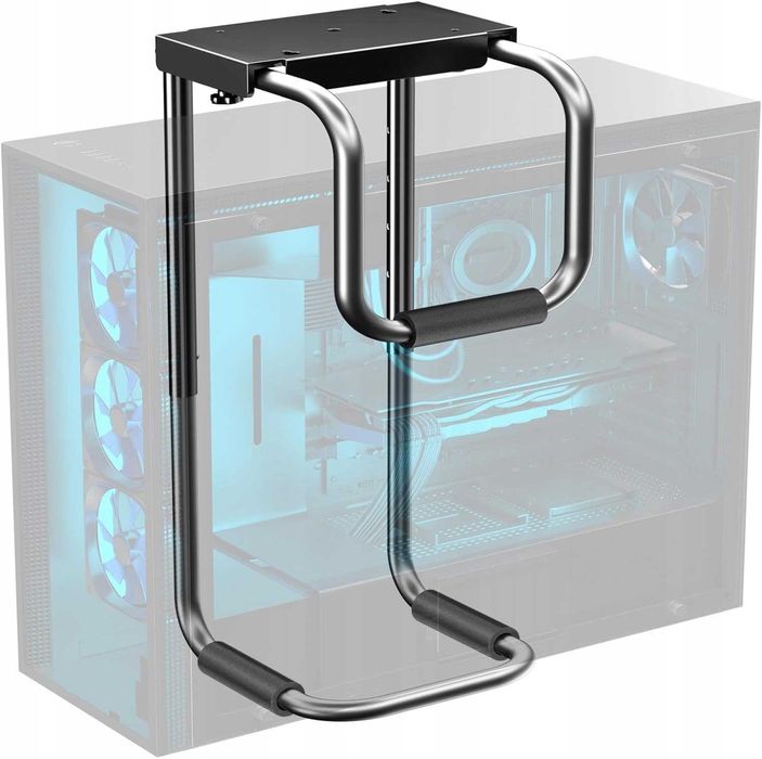 Uchwyt pod biurko na komputer PC PUTORSEN regulowany czarny do 30 kg