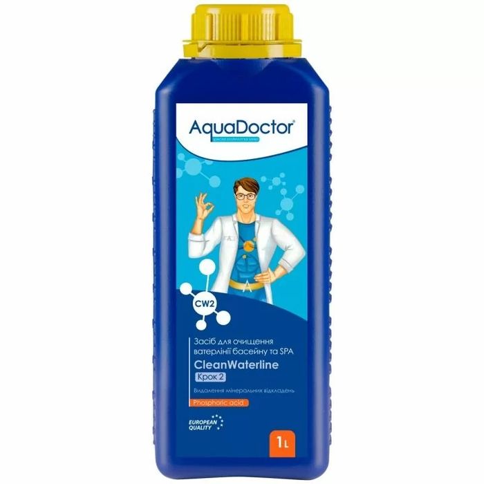 Засіб для очищення ватерлінії басейну і СПА AquaDoctor CW CleanWaterline Крок 1,  Крок2
