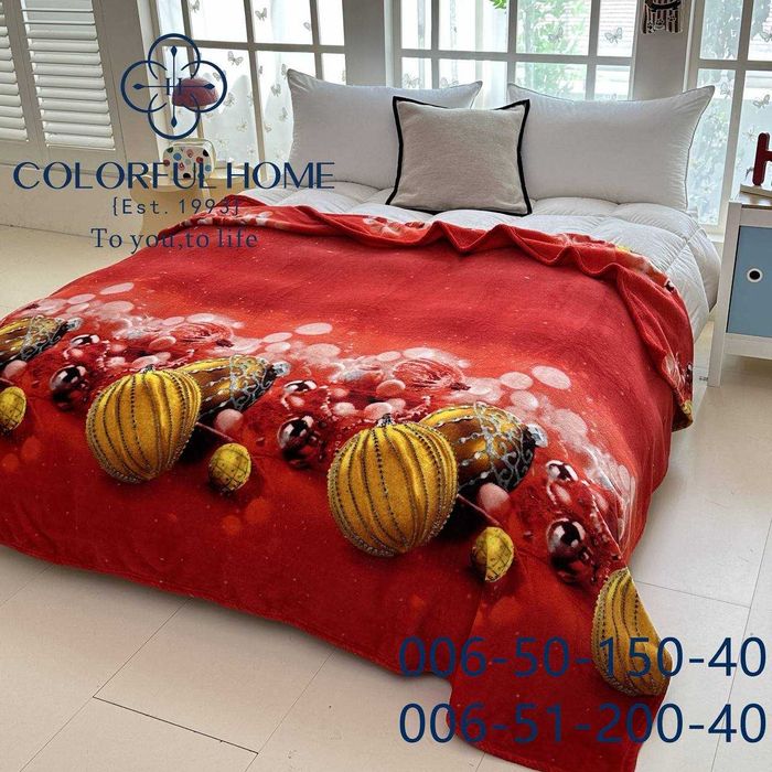 Новорічний плед флісовий 200х220 см