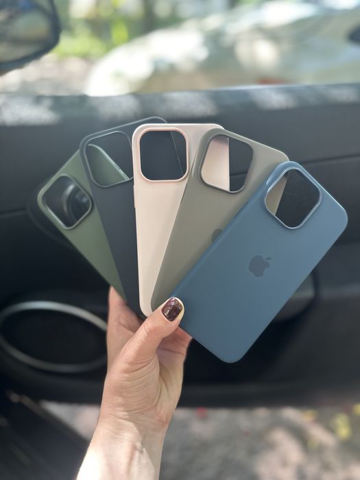 Силіконовий чохол на 15, 15 pro, 15 pro max з Magsafe, чехол на айфон