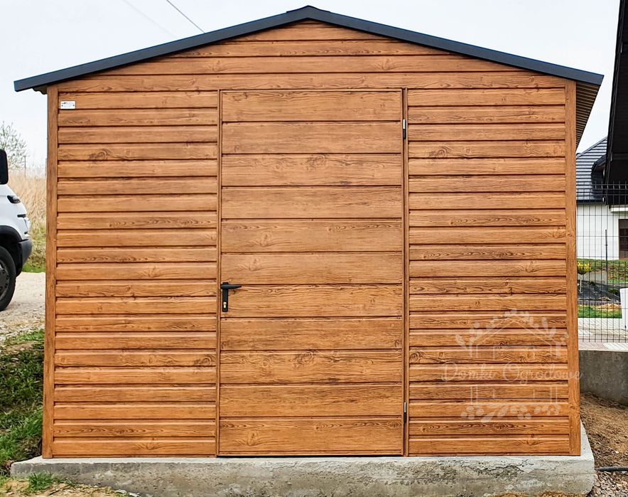 SCHOWEK DOMEK OGRODOWY 3m x 3m DWUSPAD drzwi  drewnopodobny  ID152