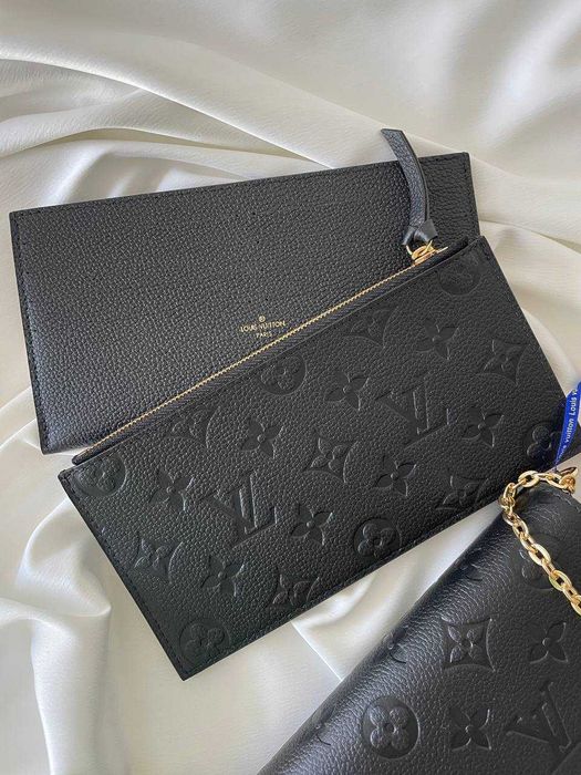 Клатч Louis Vuitton POUCHETTE BLACK MONOGRAM, оригінал!
