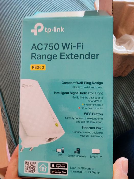 TP-Link AC750 Wi-Fi Range Extender RE200 – Como Novo