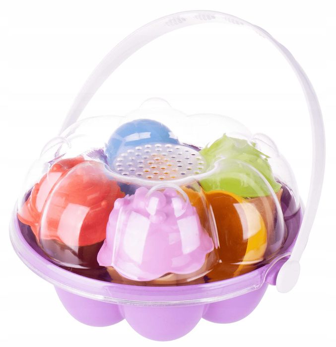 Foremki do piasku Babeczki w koszyku sitko babka foremka plaża