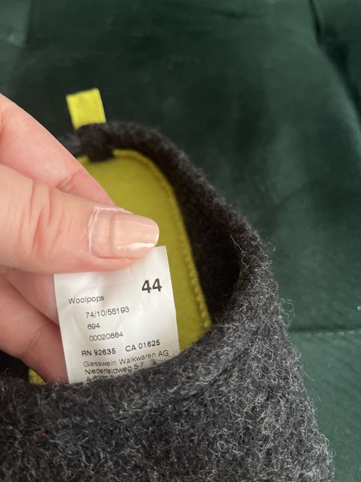 Giesswein woolpops 44 nowe kapcie męskie wełna filcowe