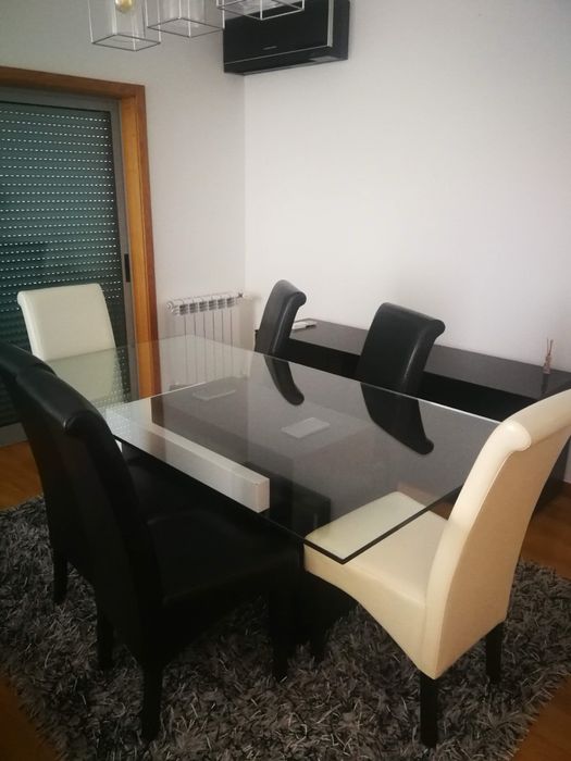 Mesa de sala tampo de vidro