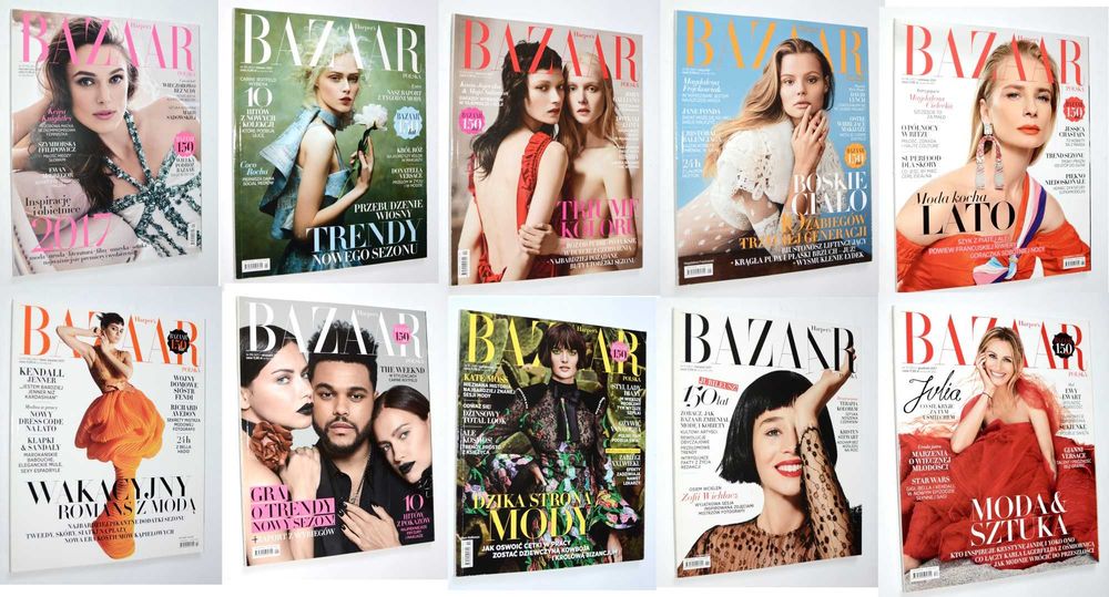 Harper's Bazaar Polska 10 Numerów Kompletny Rocznik 2017  | Magazyn Moda Lifestyle Luksus