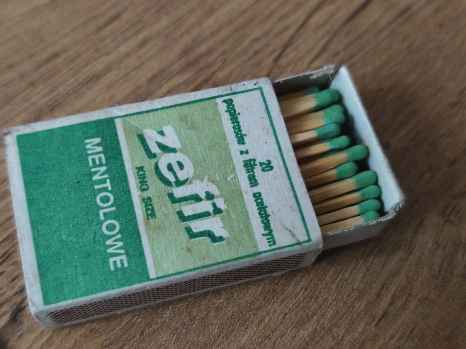 Zapałki kolekcjonerskie ZEFIR mentolowe