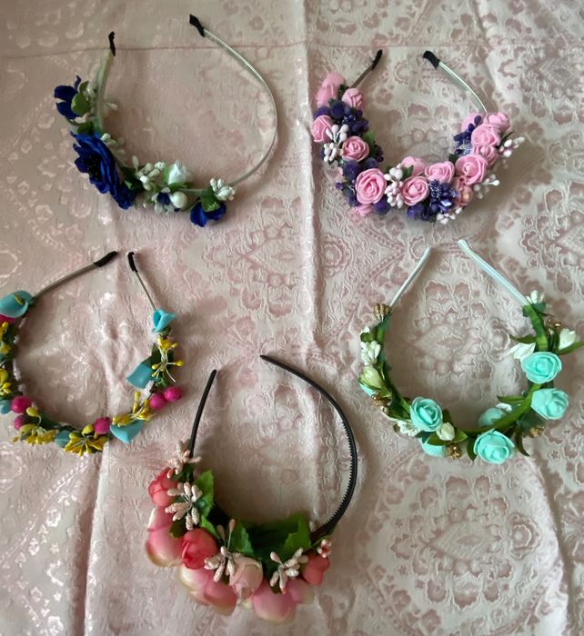 Український віночок зі стрічками / венок с ленточками/обруч на голову