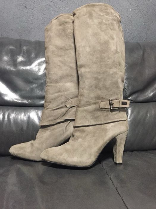 Сапоги  женские, натуральная замша