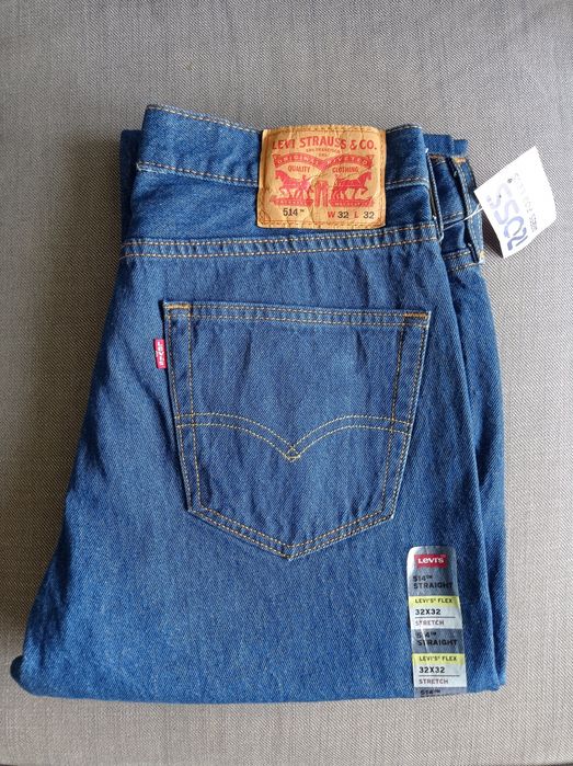 Oryginalne spodnie jeansowe Levi's Strauss 514 Straight nowe 1/3 ceny!