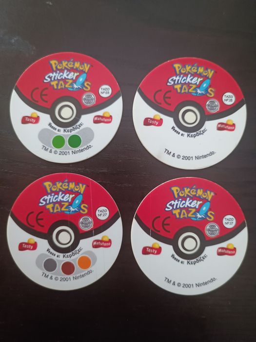 Tazos Pokémon sticker com autocolante