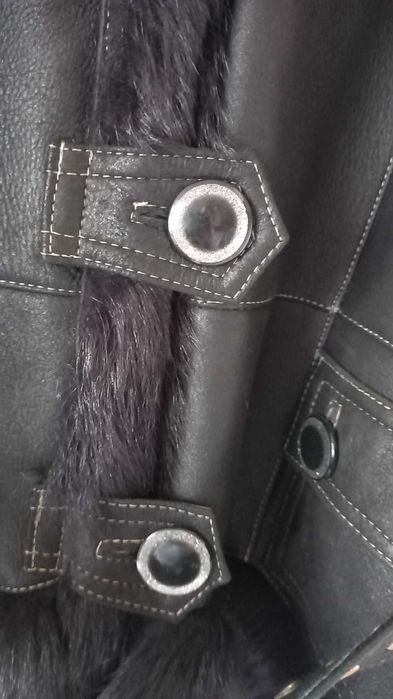 Zimowa kurtka skórzana damska