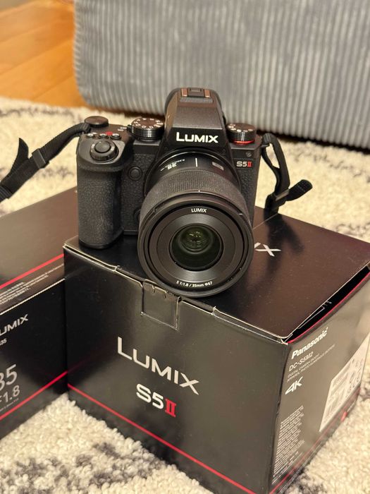 Panasonic Lumix S5II + 35 mm f/1.8 + 3 karty SD + oryg. ładowarka [PRAKTYCZNIE NOWY KUPIONY 2026 - OKAZJA]