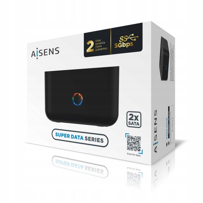 outlet stacja dokująca aisens asds-d01b sata 2,5/3,5 usb 3.0/3.1 gen1