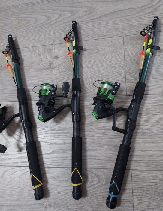 Удочки спінінги Rumpol Strong 2.1м з катушкою та повною оснасткою