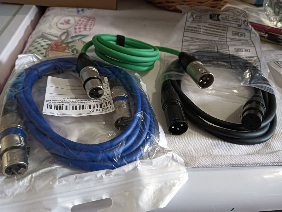 Cabos XLR novos 3 unidades