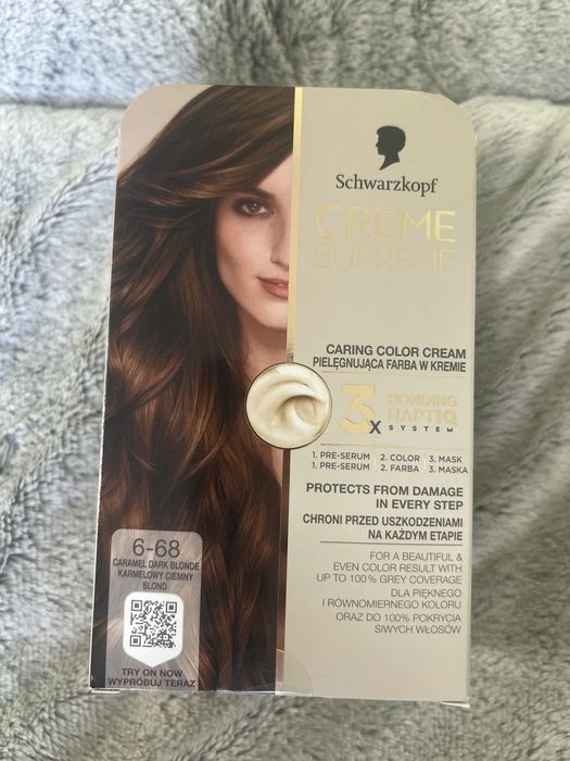 Farba do włosów Karmelowy, ciemny blond 6-68 Szwarzkopf Creme Supreme