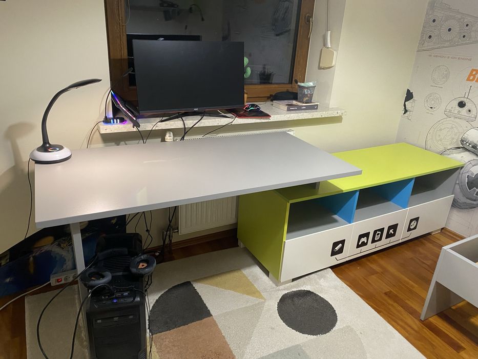 Komplet mebli Meblik LOL biurko 138 cm + szafka 150 cm