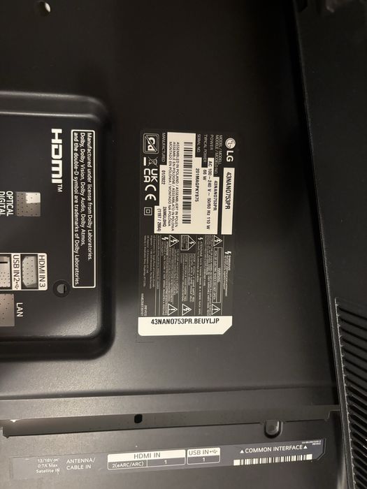 Włącznik ebr31871 EBR31871 Power switch POWER SWITCH tv lg 43NANO753PR