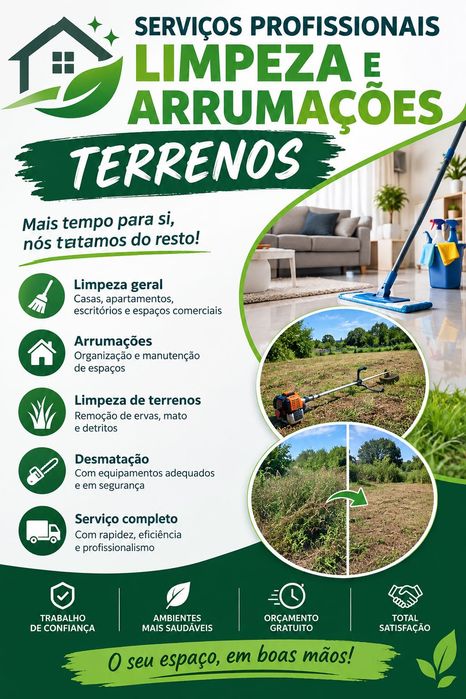 Serviços limpeza.