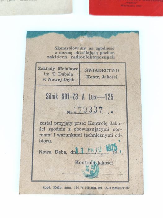 WSK M06B3 – komplet oryginalnych dokumentów i instrukcji