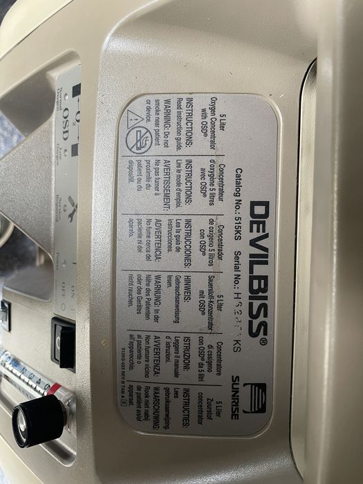 koncentrator tlenu DeVilbiss, model 515KS.