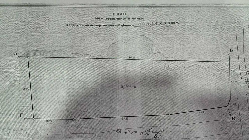 Земельна ділянка під сільське господарство