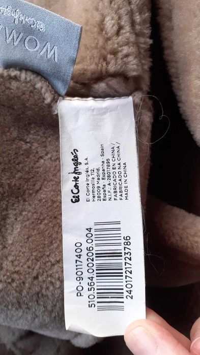 Casaco quente com capuz castanho  el corte inglés M