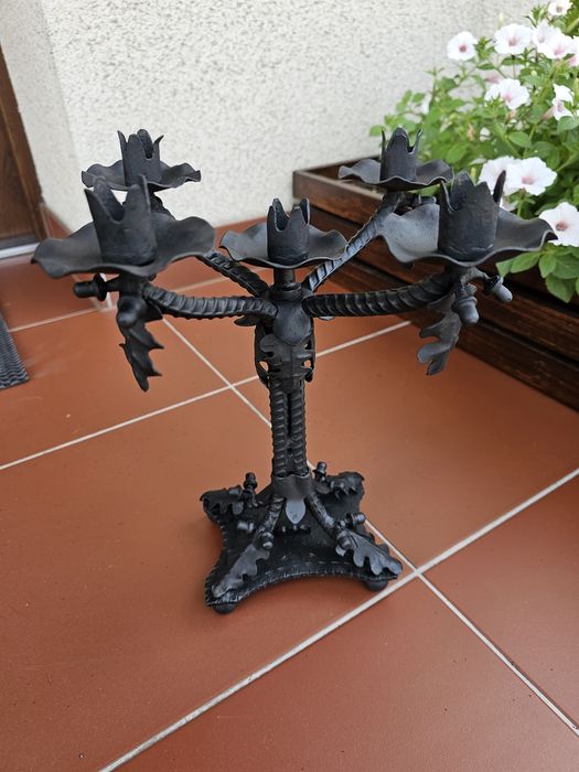 Świecznik kuta stal ręczna robota