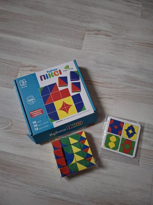 Мозаїки "Геоформи", "Pixy cubes" та "Палички і кола".