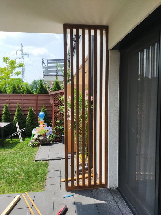Pergola taras altana z drewna lamele pionowe na wymiar