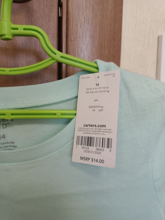Футболка Carter's на дівчинку 14 років