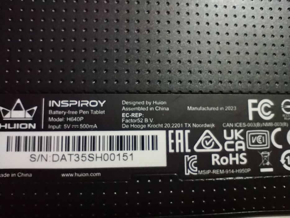 Графічний планшет huion H640p з гарантією