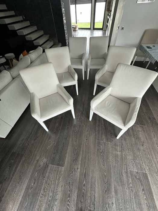 Cadeiras capas removiveis (branco areia)