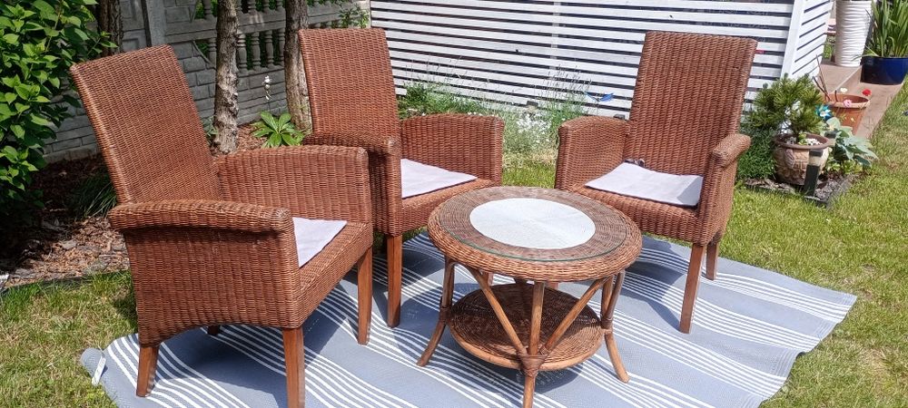 Meble do ogrodu wiklina