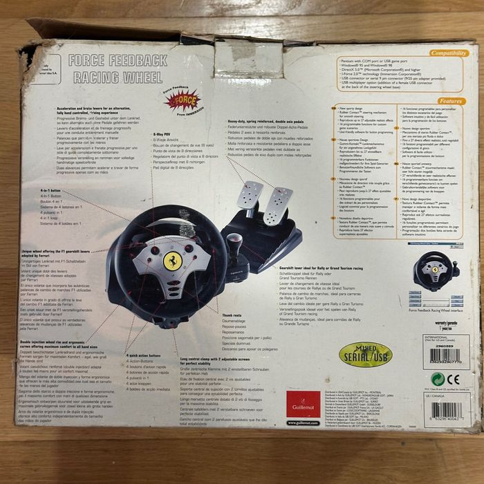 Guillemot/ Ferrari Force Feedback Racing Wheel  (c/ Pedais)