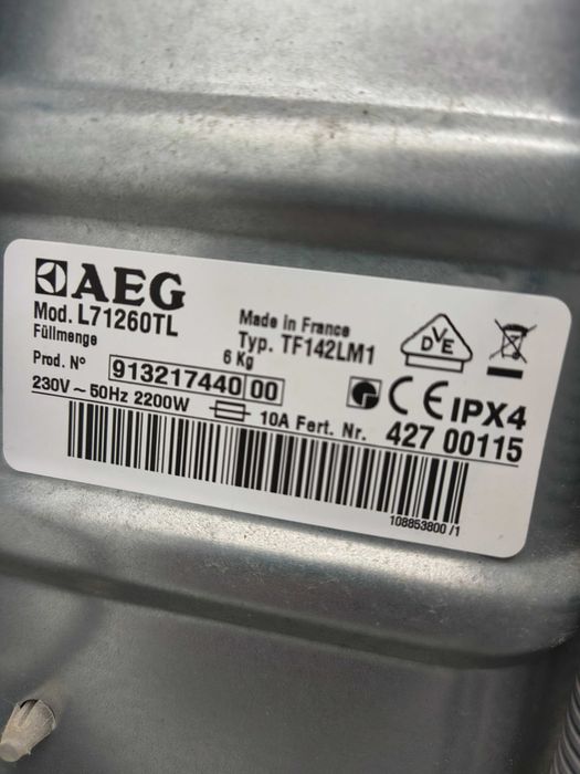 Pralka AEG L71260 A+++ 6kg 2200W