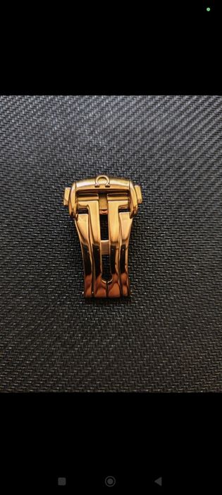 Nowa klamerka do zegarka Omega, kolor złoty, stal nierdzewna