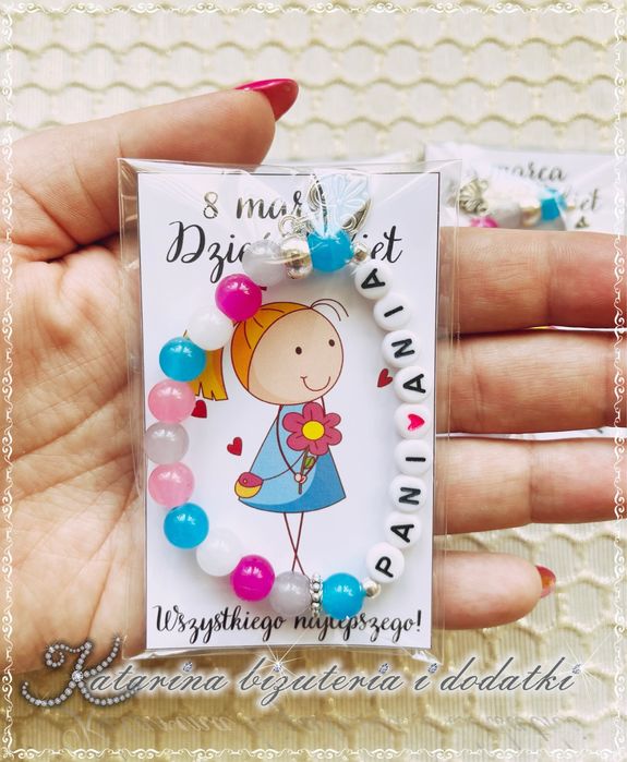 Bransoletka z imieniem Dzień Kobiet upominek prezent