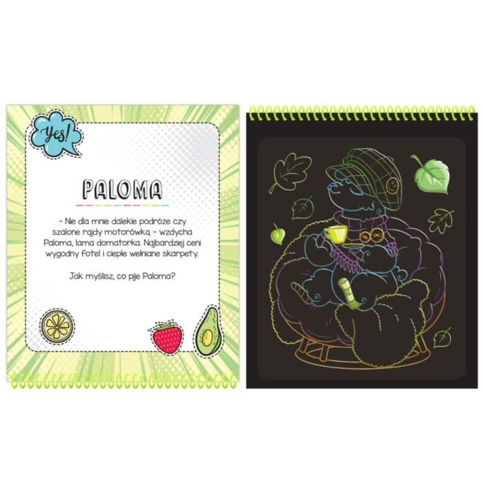 Zdrapywanka notes z rysikiem szalone lamy książka